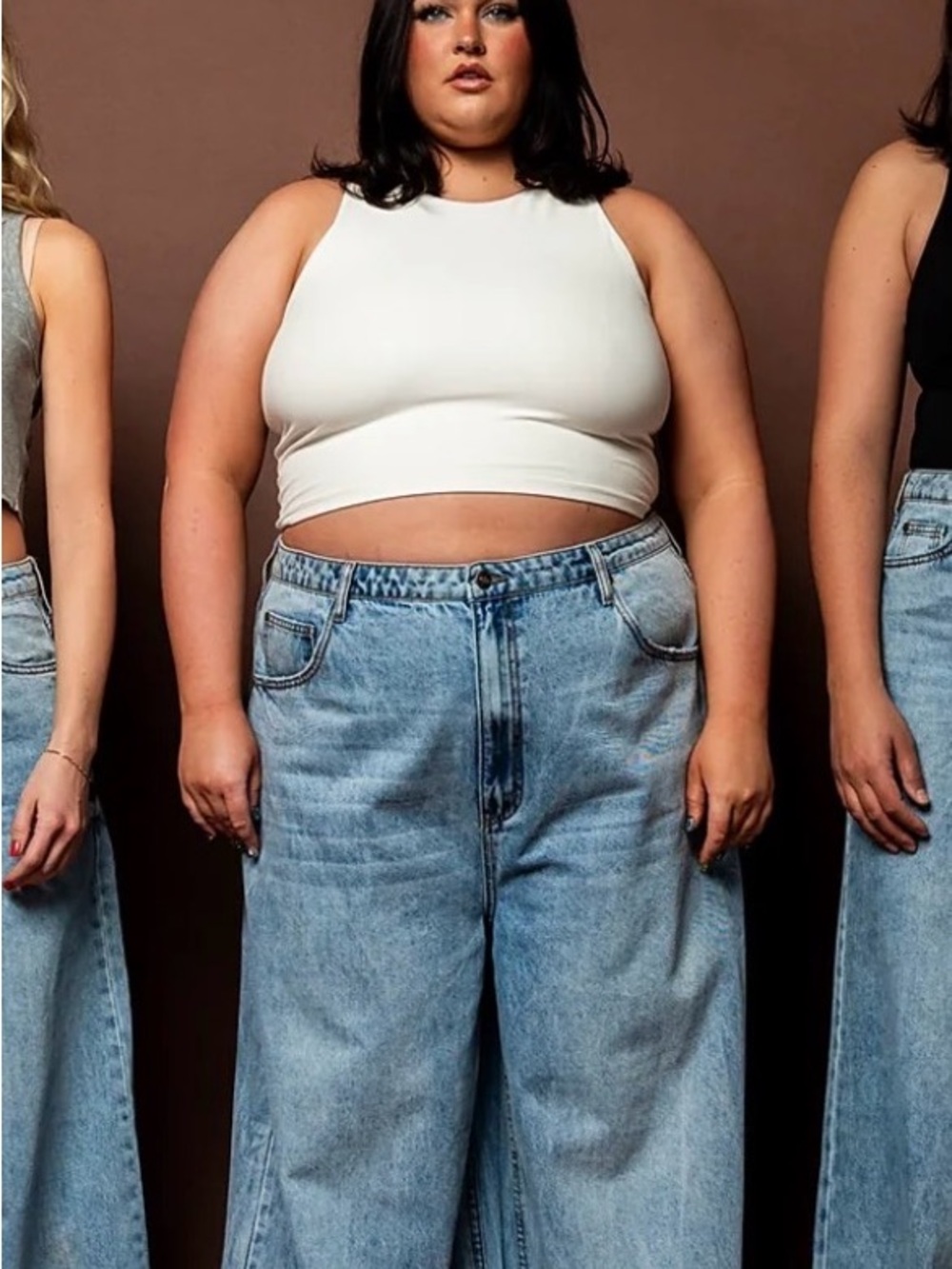 Effortlessly Cool Wide Leg Denim in Vintage Blue - Dressed in Lala